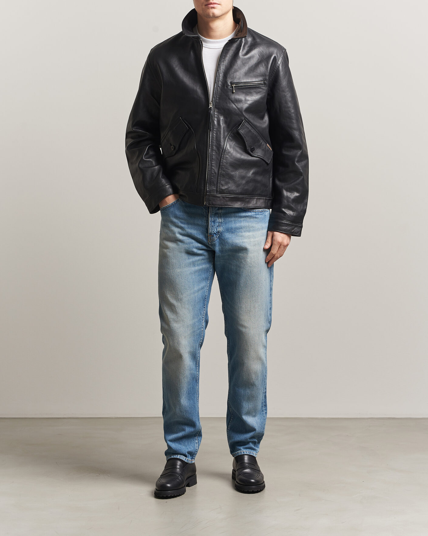 Heren | Jassen | Nudie Jeans | Blake Leather Jacket Black