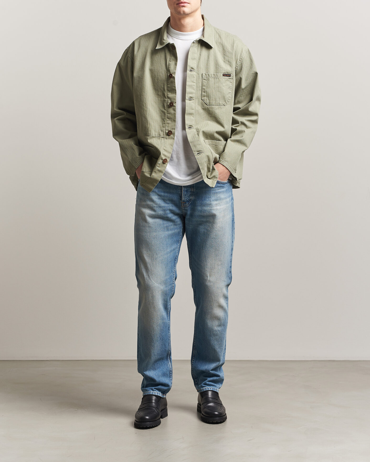 Heren | Overhemden | Nudie Jeans | Buddy Chore Jacket Pale Green