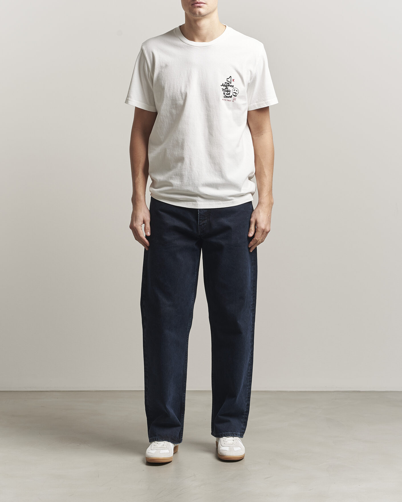 Homme | T-shirts | Nudie Jeans | Roy Printed T-Shirt Chalk White