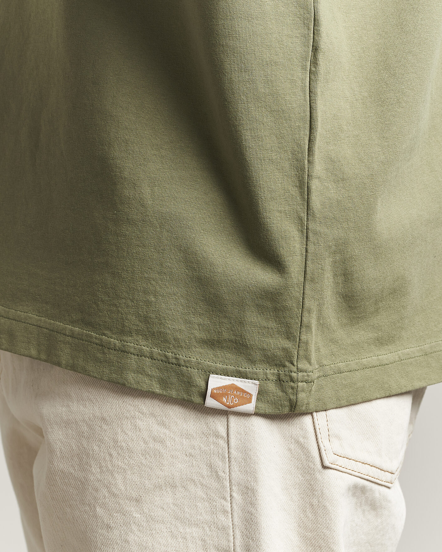 Heren | T-shirts | Nudie Jeans | Uno Everyday Crew Neck T-Shirt Green