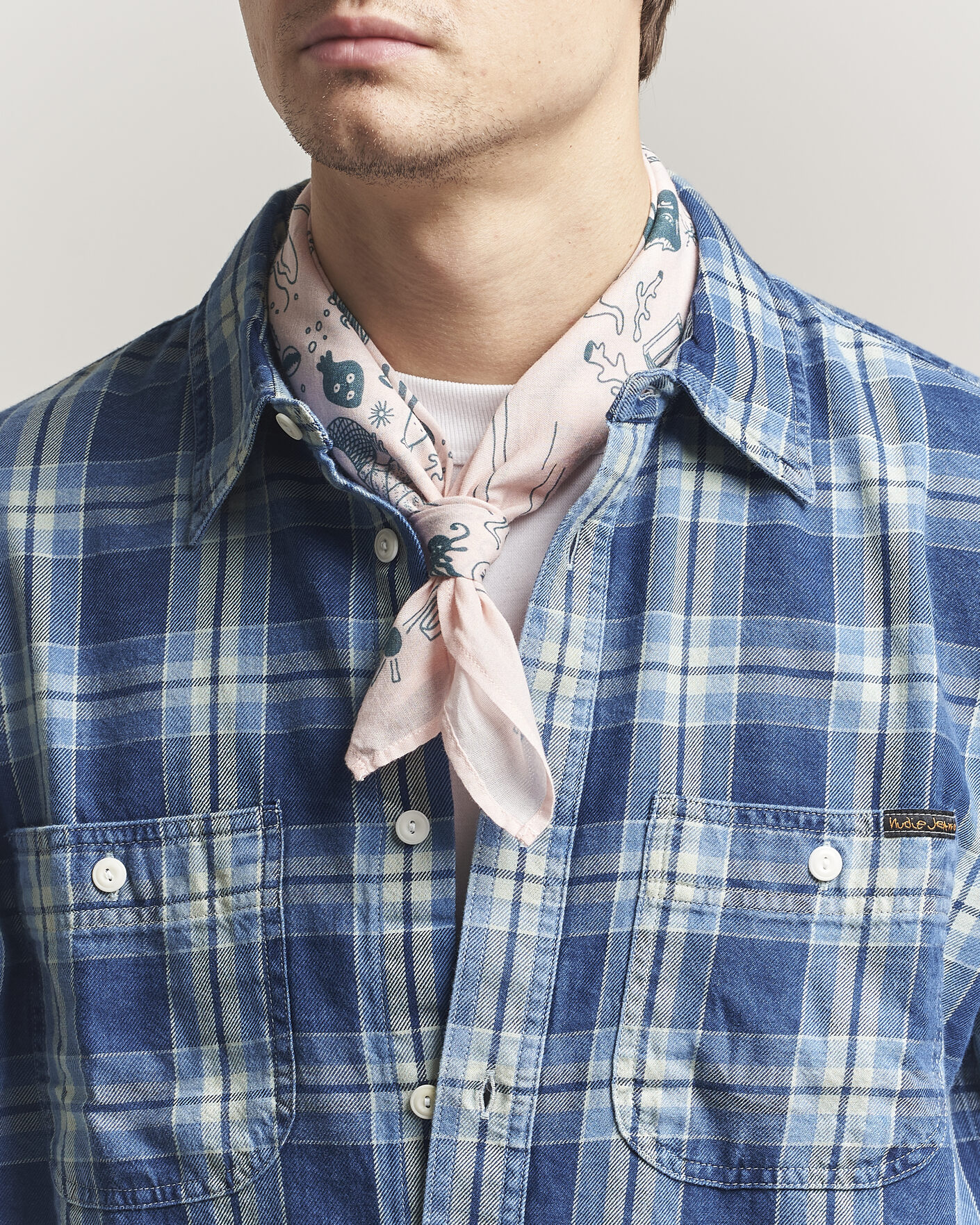 Heren | Sjaals | Nudie Jeans | Ingrid Printed Bandana Pink