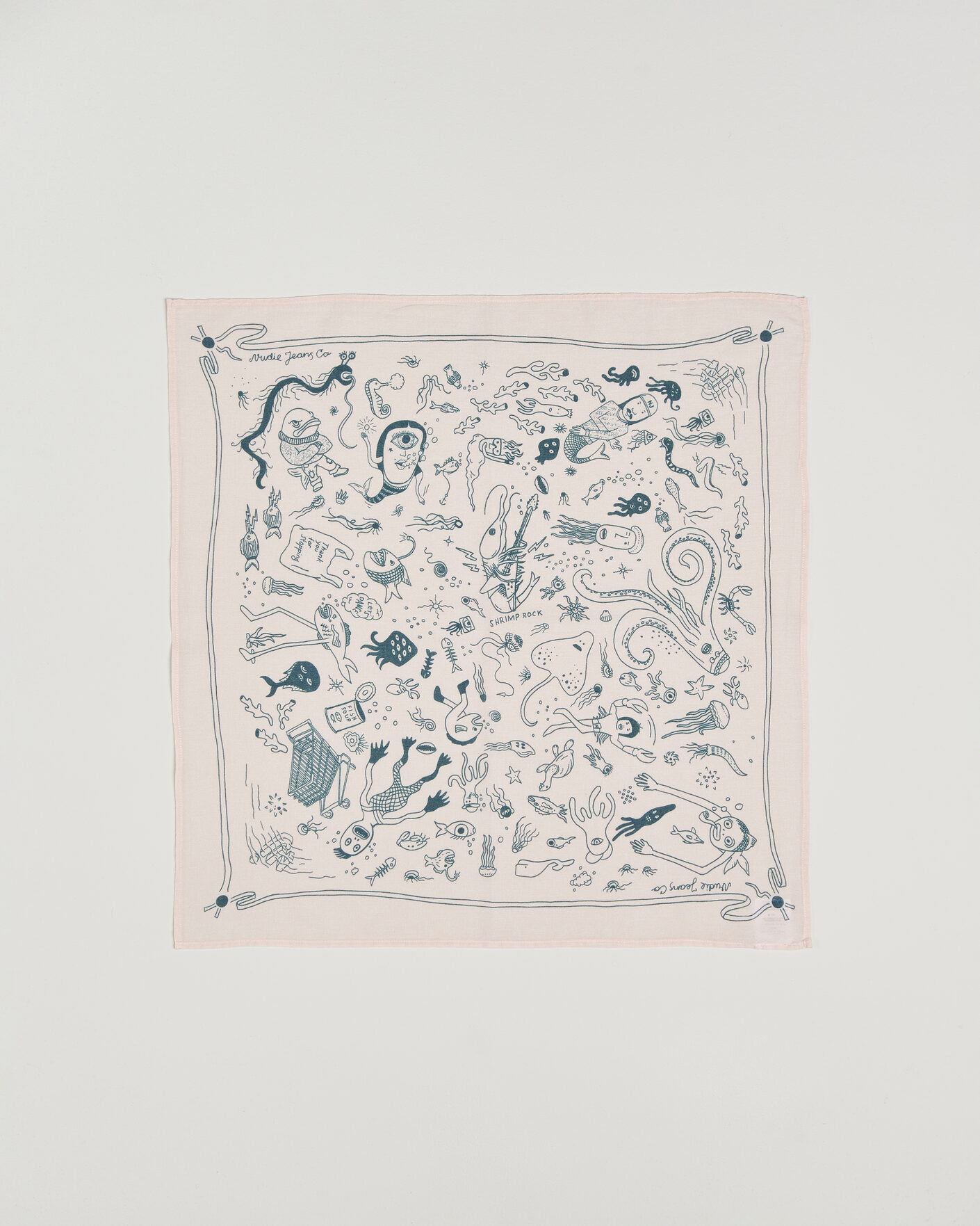 Heren | Nudie Jeans Ingrid Printed Bandana Pink | Nudie Jeans | Ingrid Printed Bandana Pink