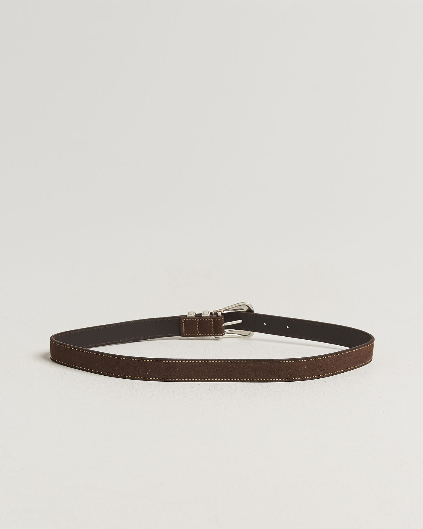 Homme | Ceintures | Nudie Jeans | Western Suede Belt Dark Brown