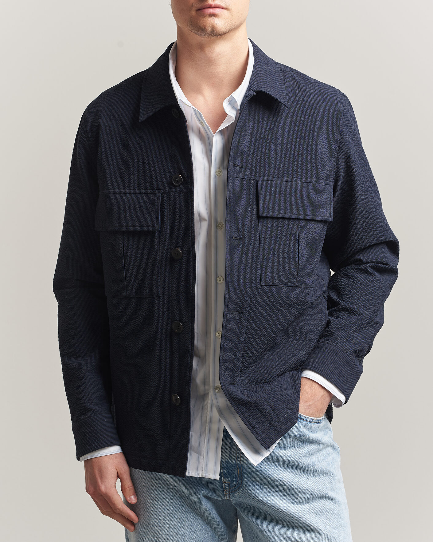 Heren | Overhemden | Paul Smith | Cotton Overshirt Navy