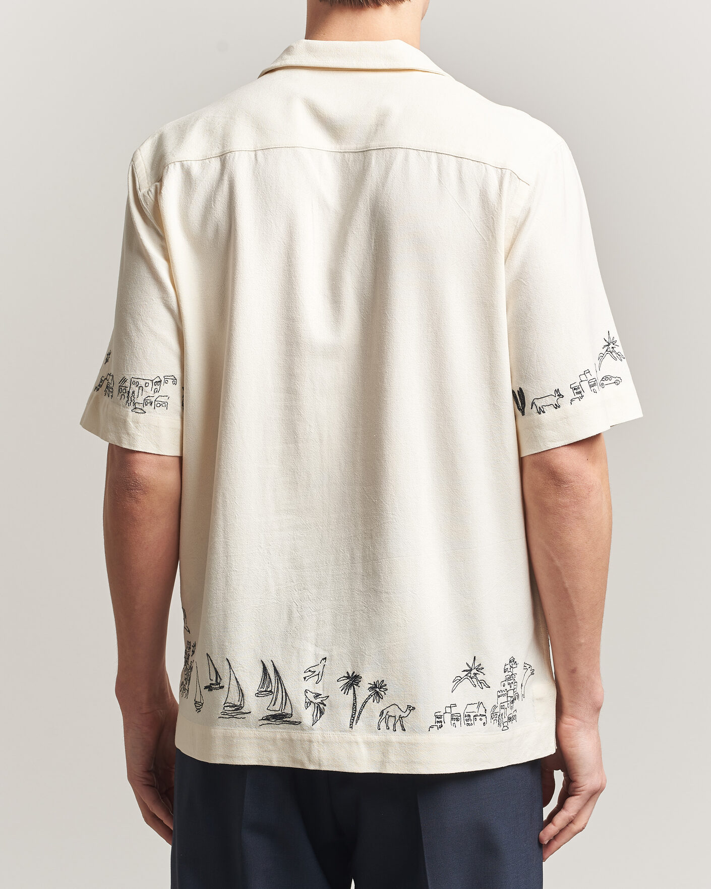 Heren | Overhemden | Paul Smith | Embroidered Short Sleeve Shirt White