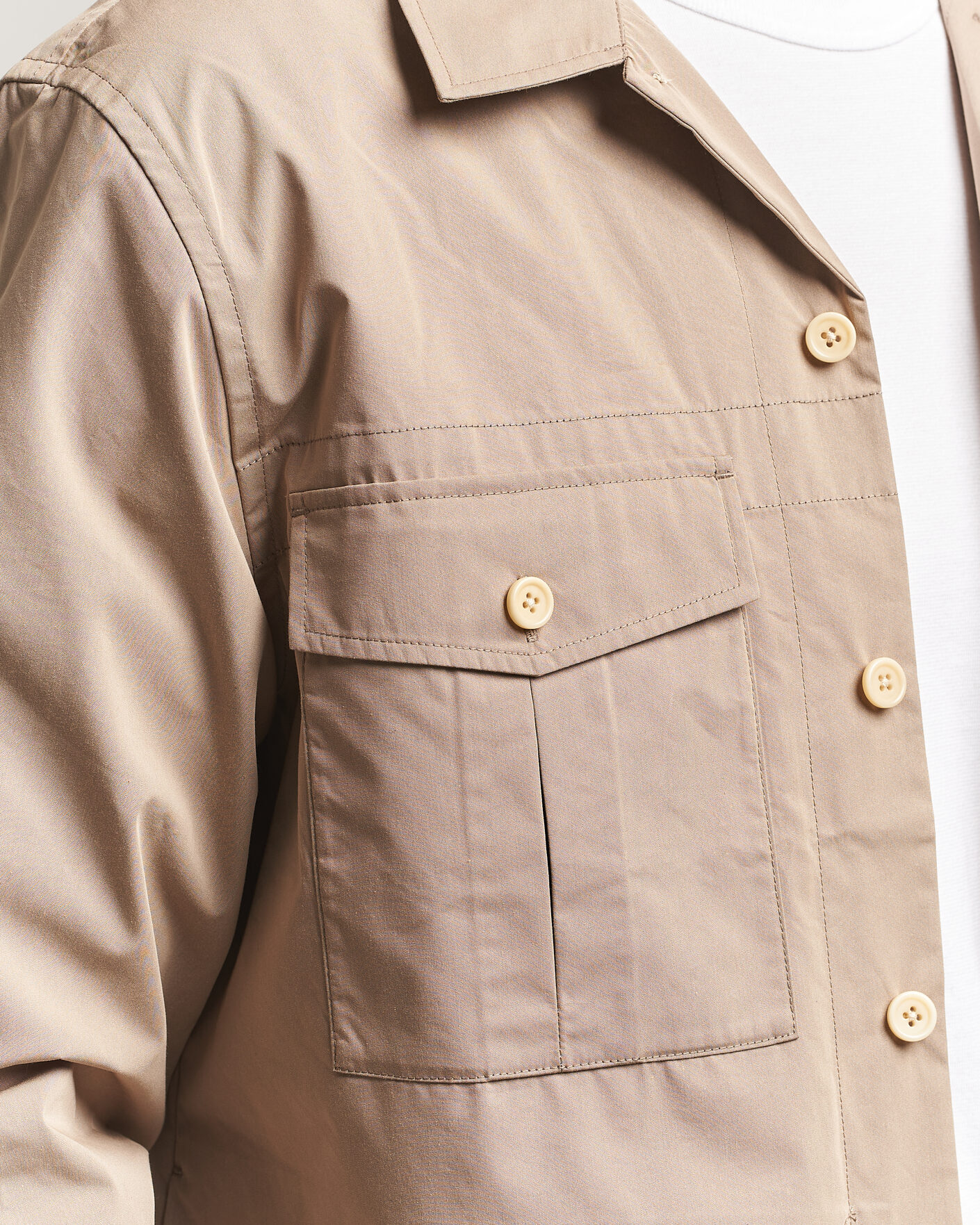 Homme | Chemises | PS Paul Smith | Casual Cotton Overshirt Beige