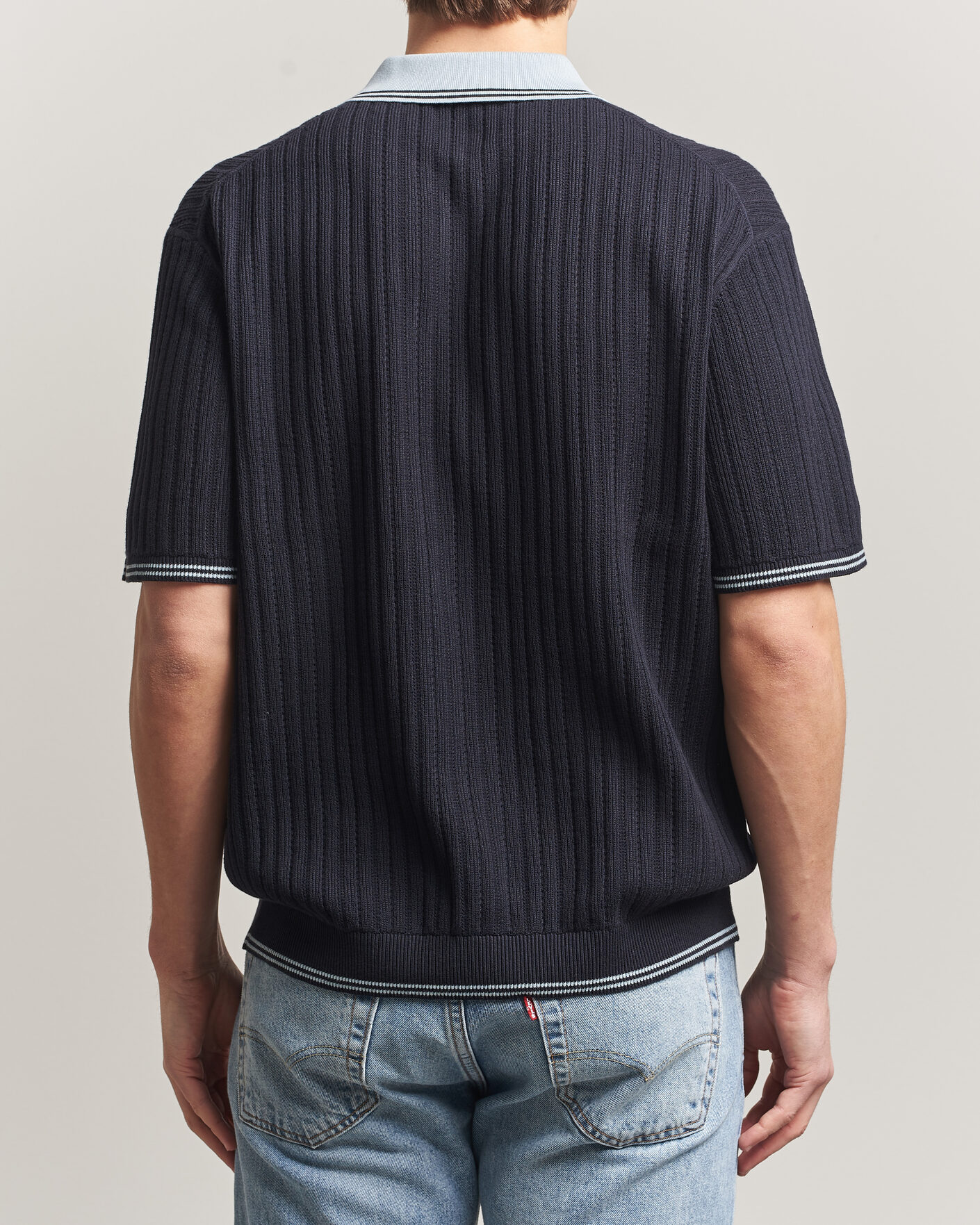 Homme | Polos | PS Paul Smith | Cotton Knitted Polo Navy