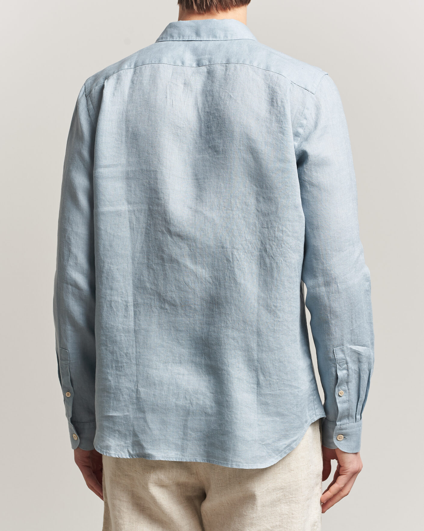 Homme | Chemises | PS Paul Smith | Tailored Fit Linen Shirt Light Blue