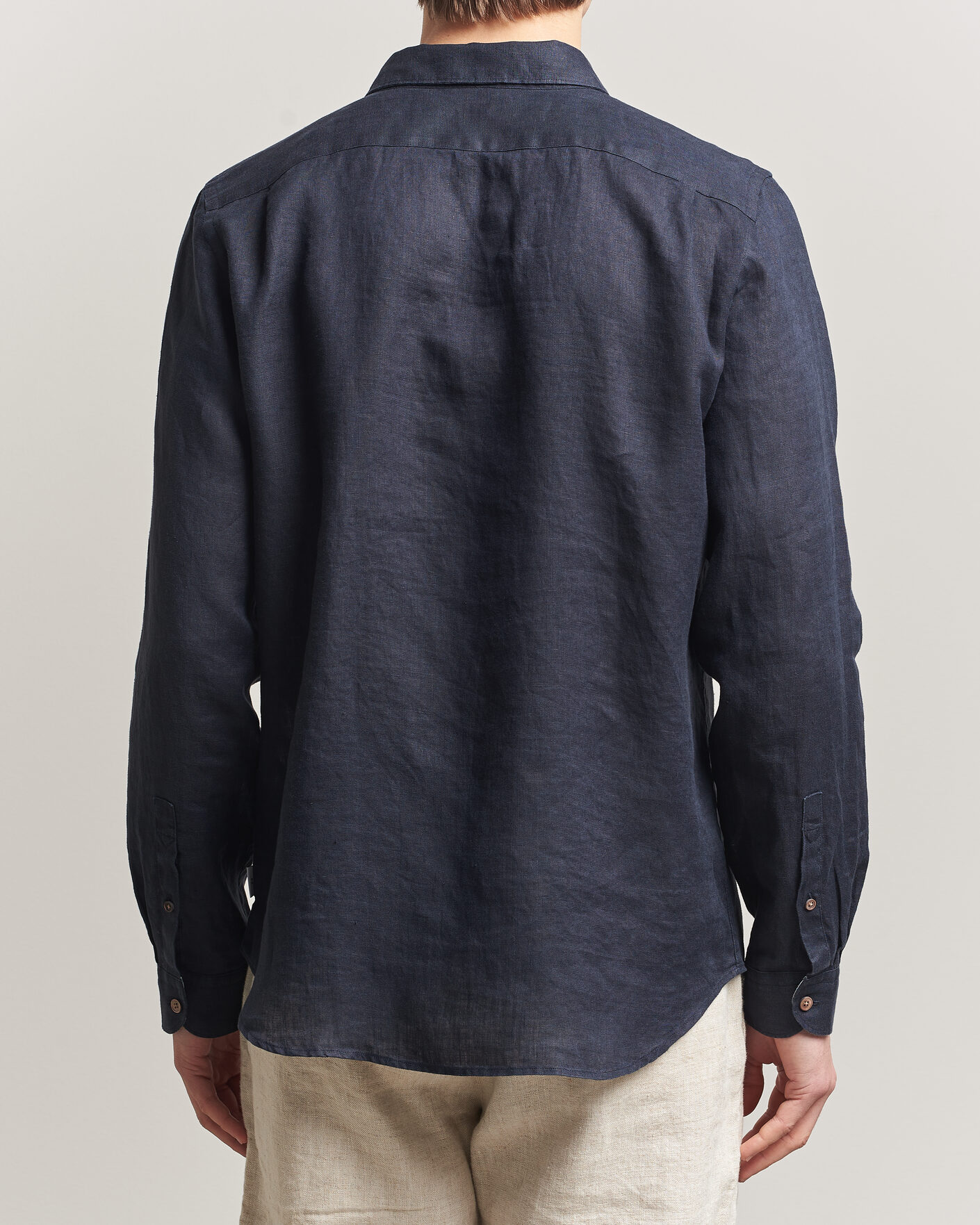 Heren | Overhemden | PS Paul Smith | Tailored Fit Linen Shirt Navy