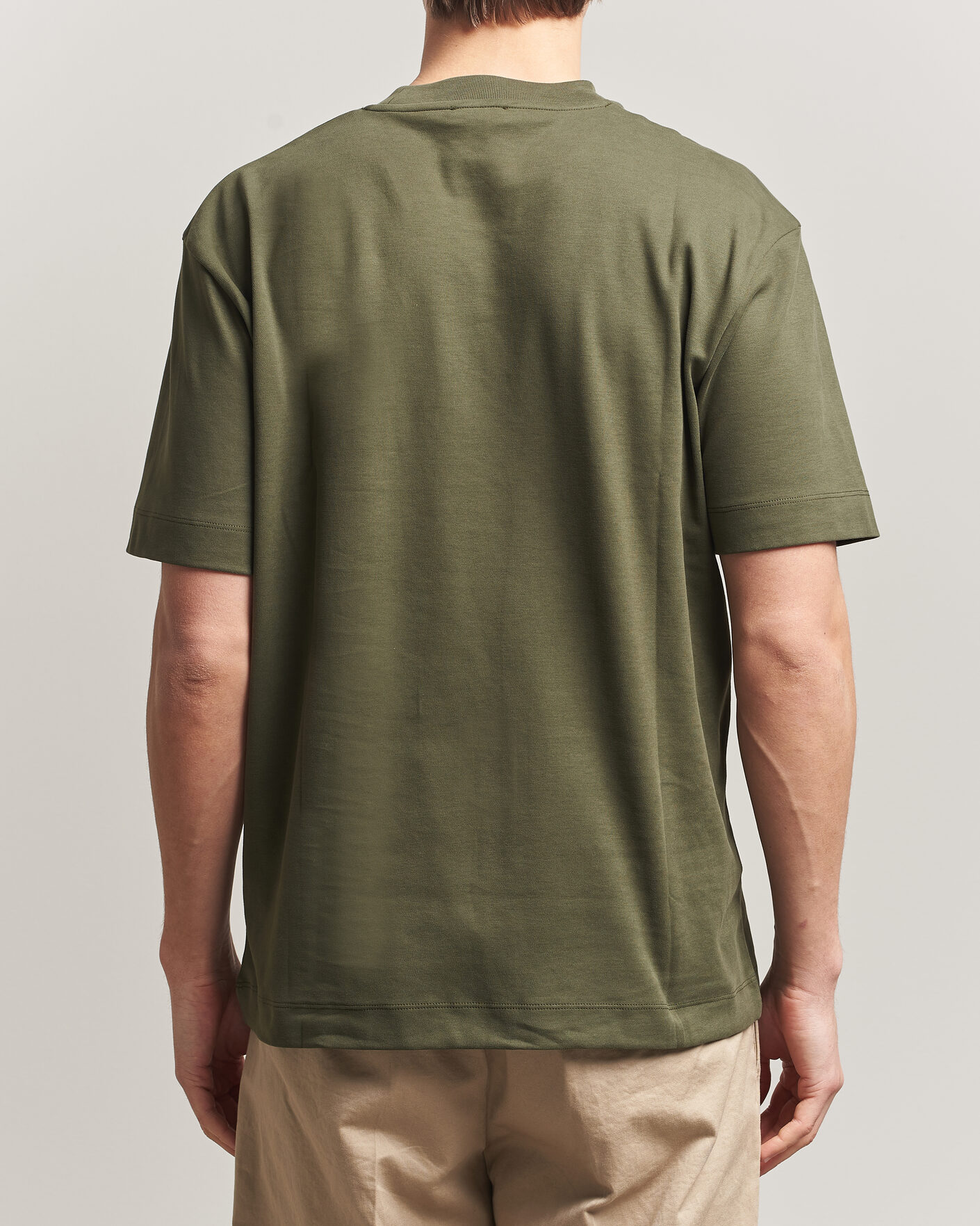 Heren | T-shirts | Sunspel | Heavy Weight Supima Cotton T-Shirt Deep Olive