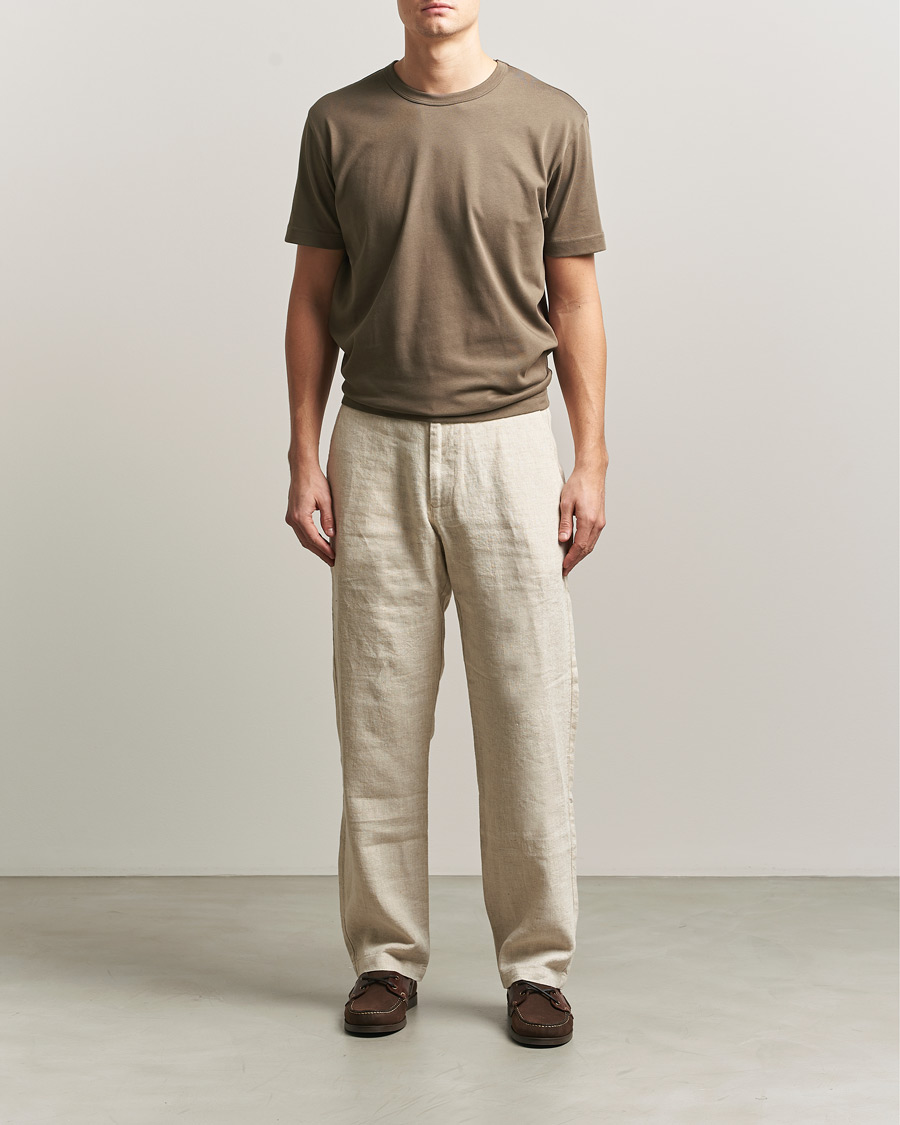 Homme | T-shirts | Sunspel | Single Jersey Supima Cotton T-Shirt Dark Cedar