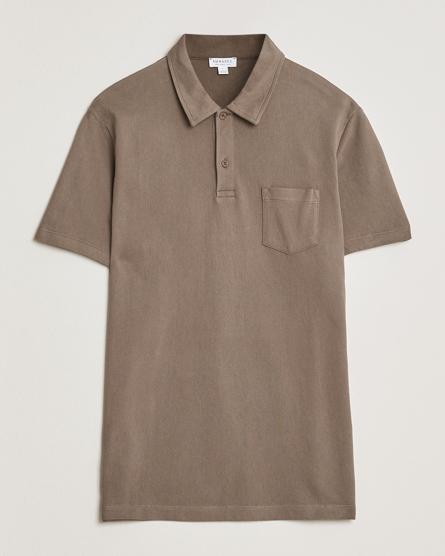 Heren | Polo's | Sunspel | Riviera Polo Shirt Dark Cedar