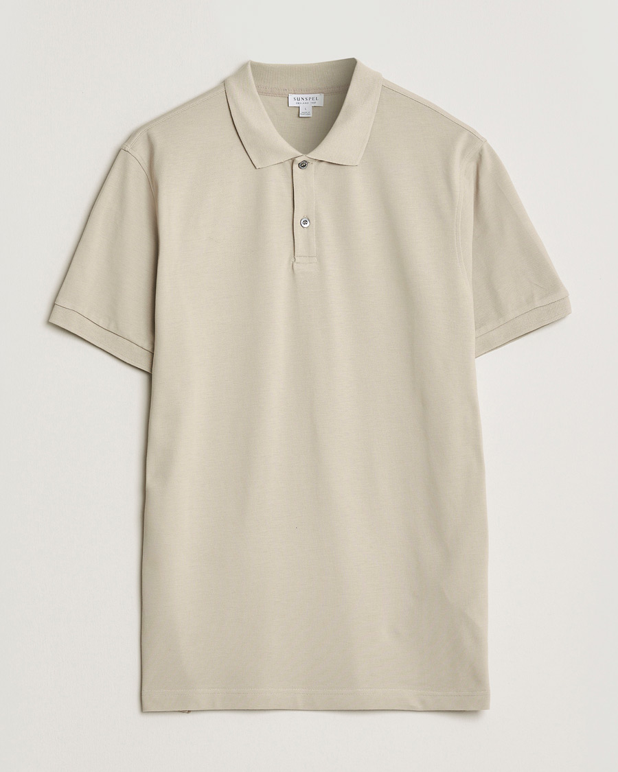 Heren | Polo's | Sunspel | Supima Cotton Short Sleeve Pique Polo Hazelwood