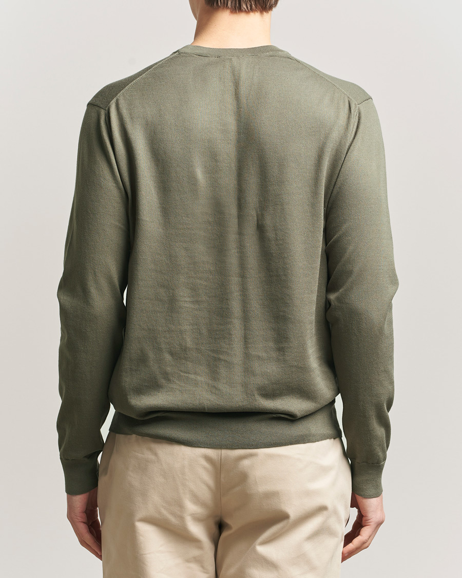 Heren | Truien | Sunspel | Lightweight Knitted Cotton Crew Khaki