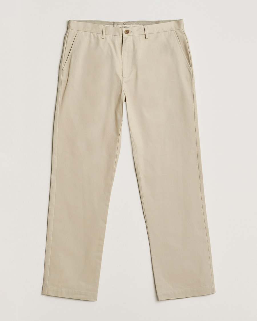 Heren | Broeken | Sunspel | Soft Cotton Drill Trousers Light Stone