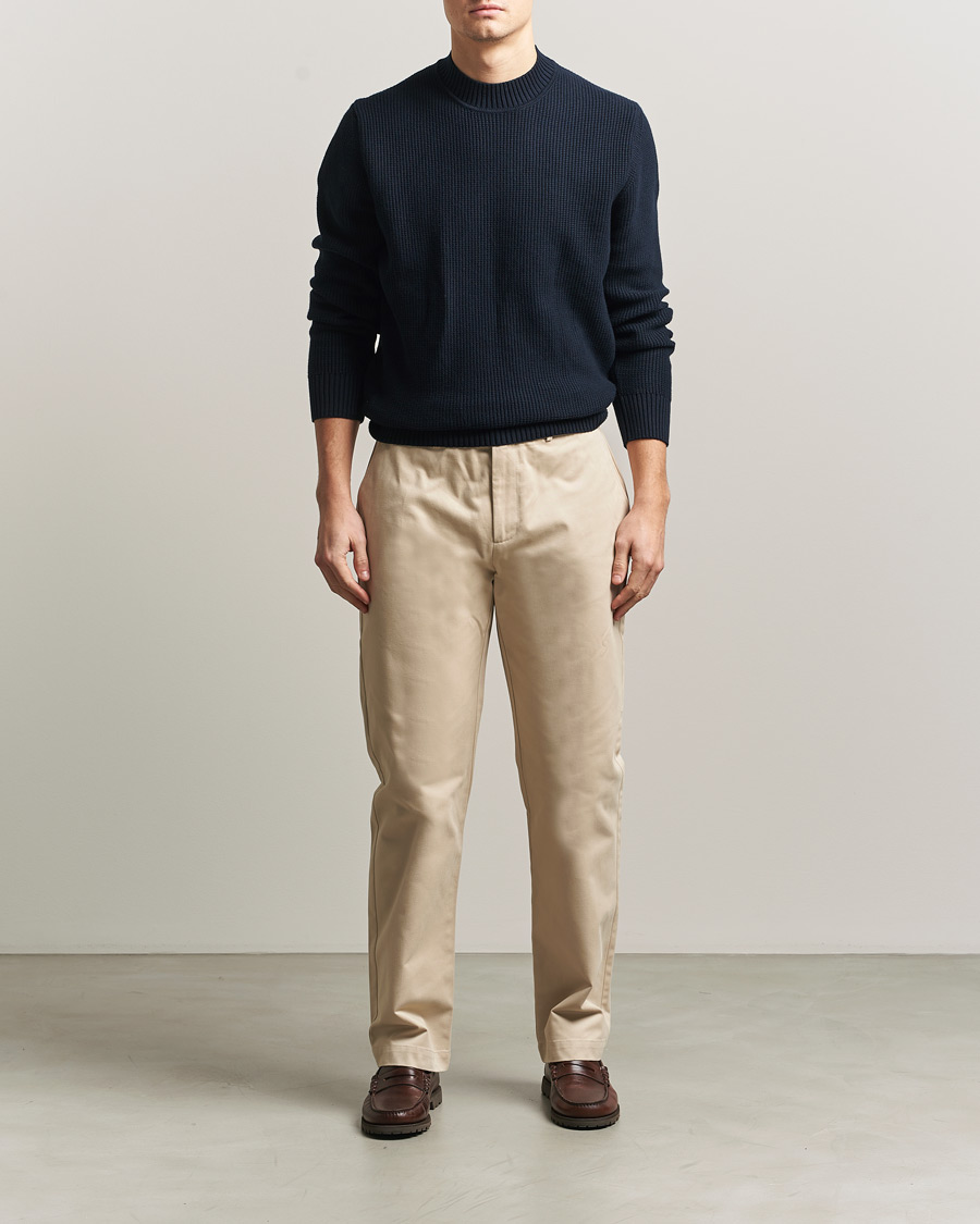 Heren | Broeken | Sunspel | Soft Cotton Drill Trousers Light Stone