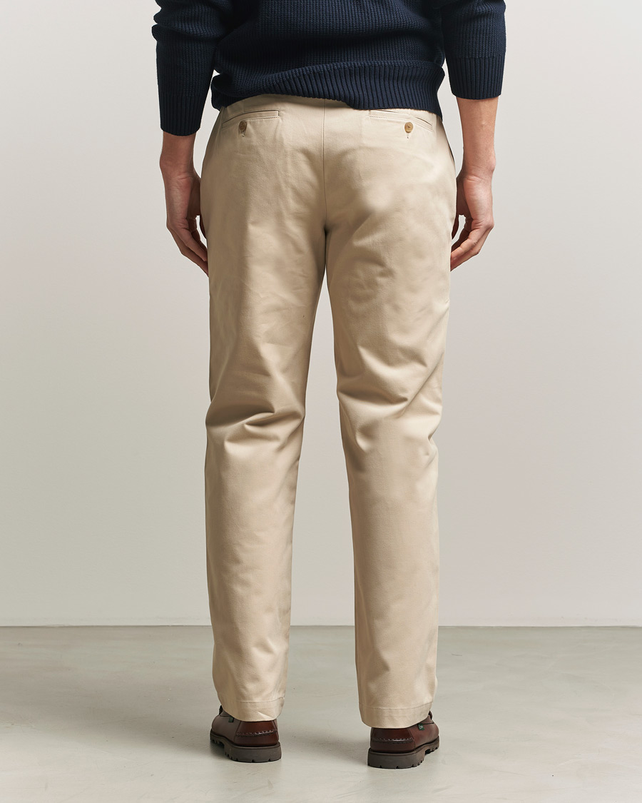 Heren | Broeken | Sunspel | Soft Cotton Drill Trousers Light Stone