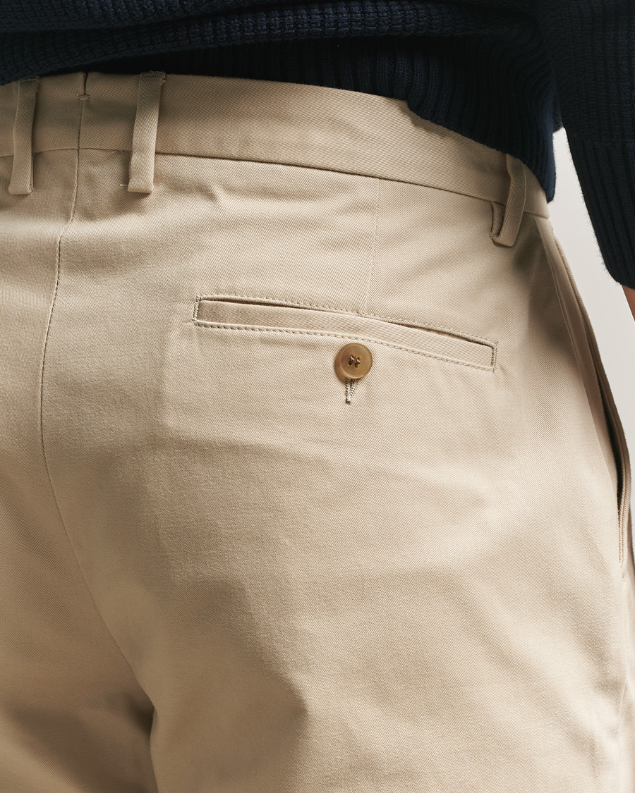Heren | Broeken | Sunspel | Soft Cotton Drill Trousers Light Stone