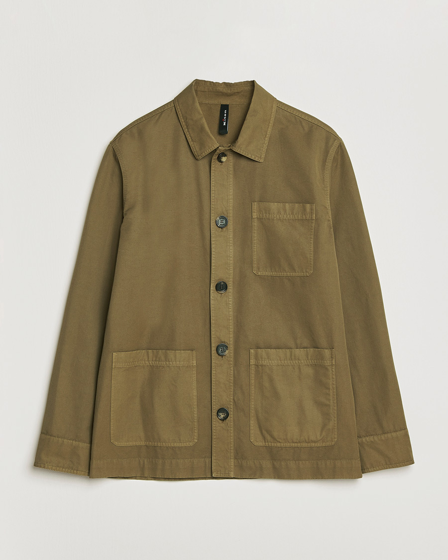 Heren | Jassen | Kiton | Cotton Canvas Chore Jacket Military