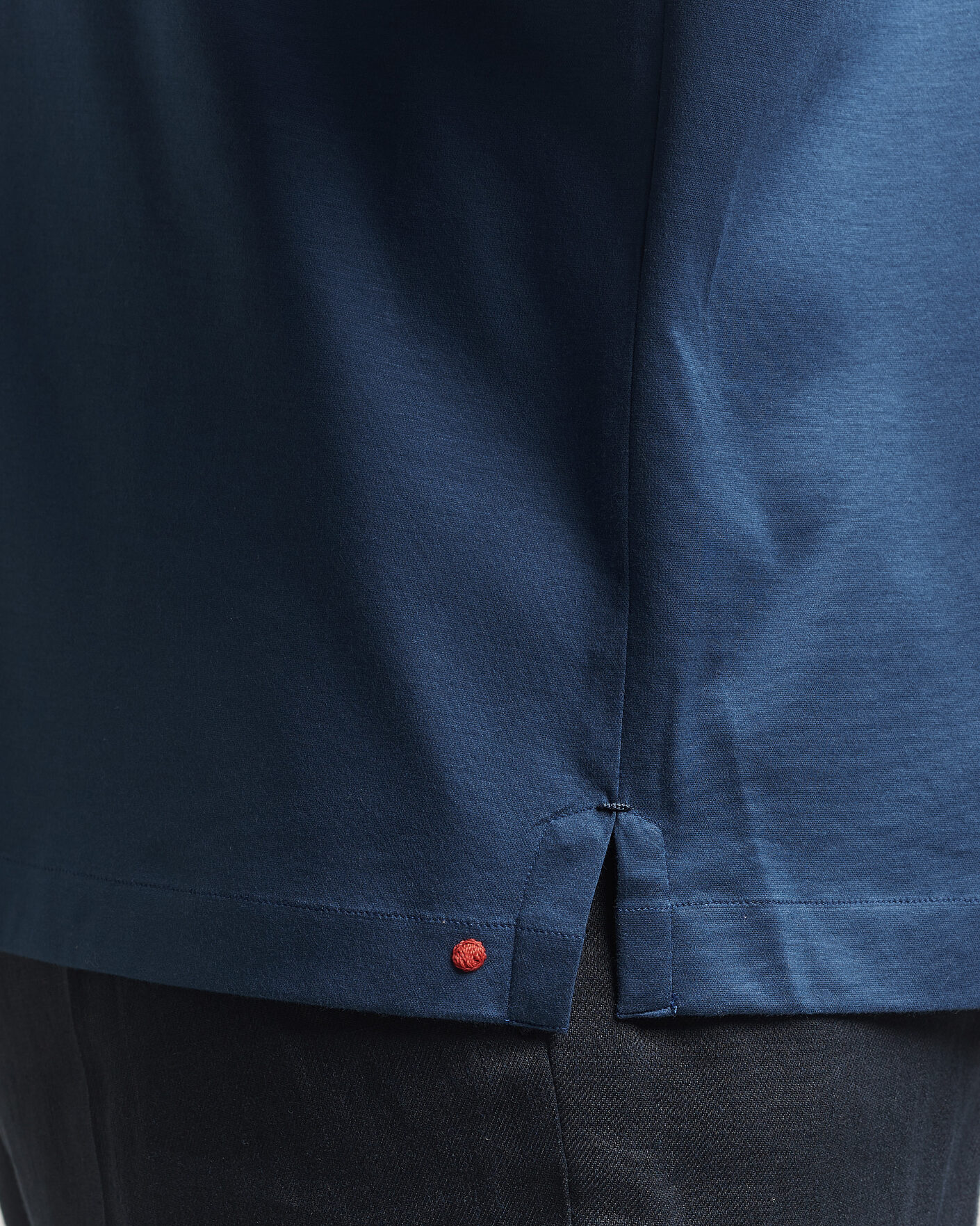 Heren | Polo's | Kiton | Short Sleeve Jersey Polo Dark Blue
