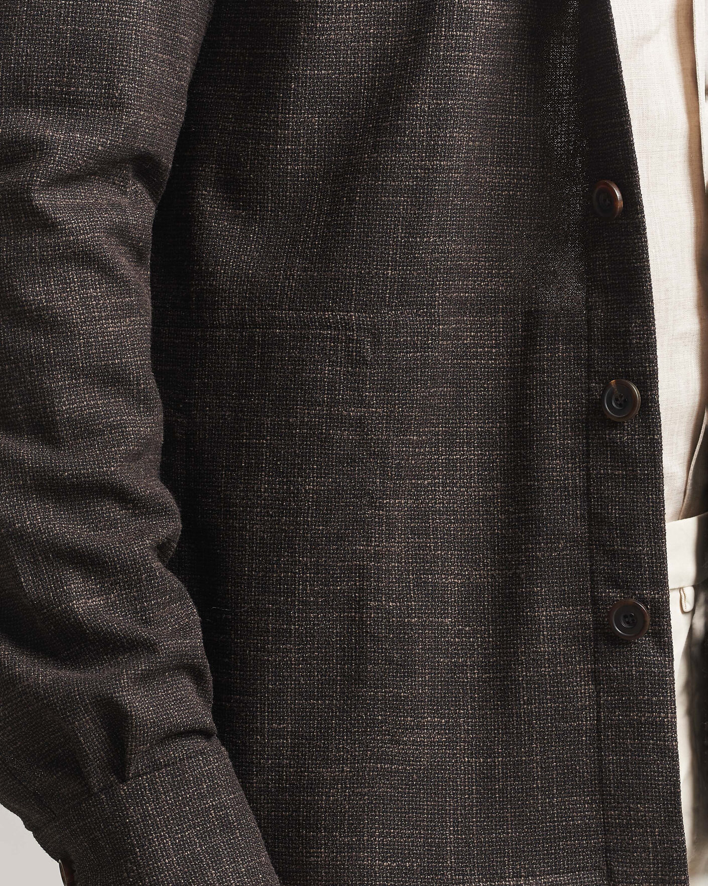 Homme | Chemises | Kiton | Virgin Wool Overshirt Dark Brown