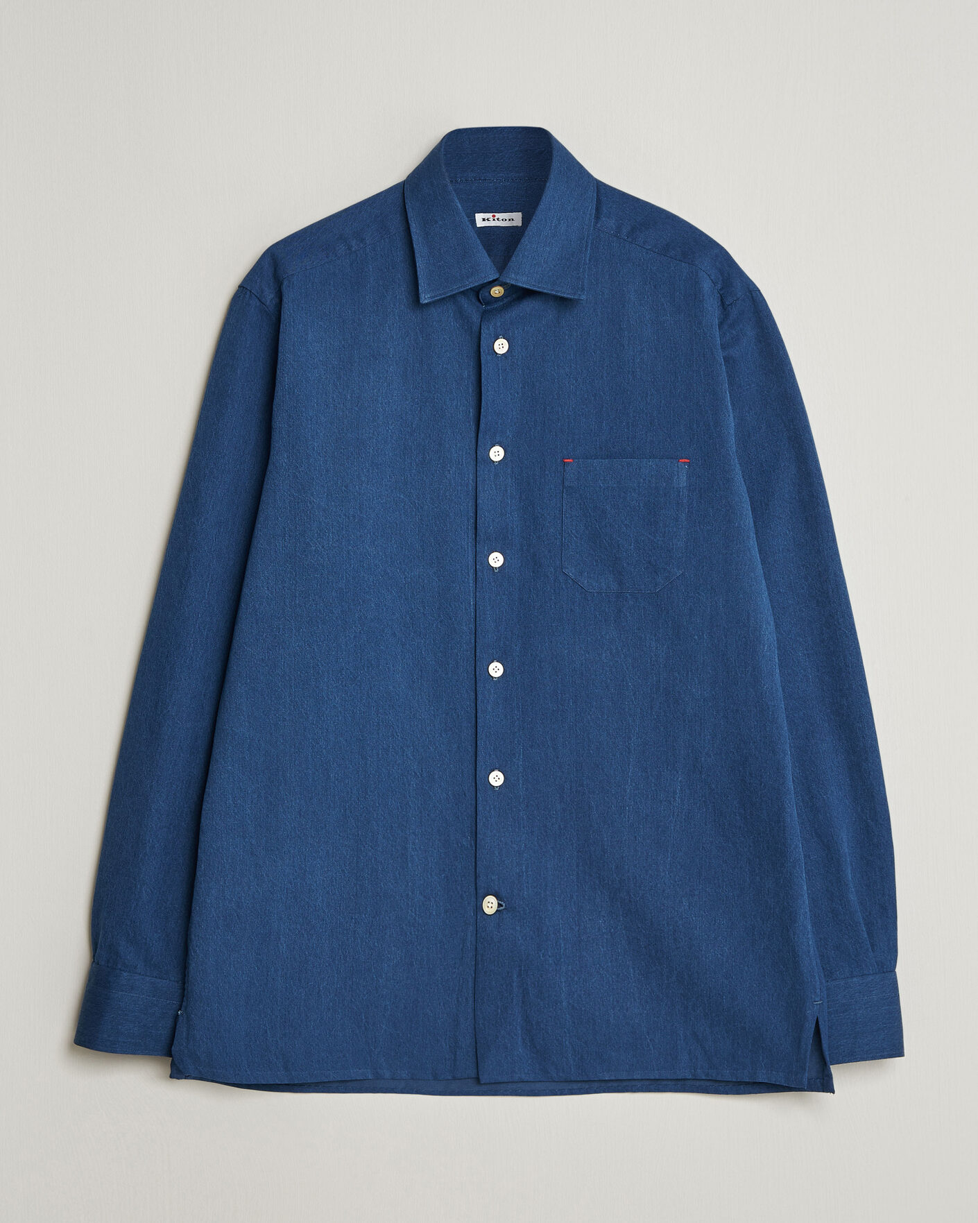 Homme | Chemises | Kiton | Denim Sport Shirt Medium Blue