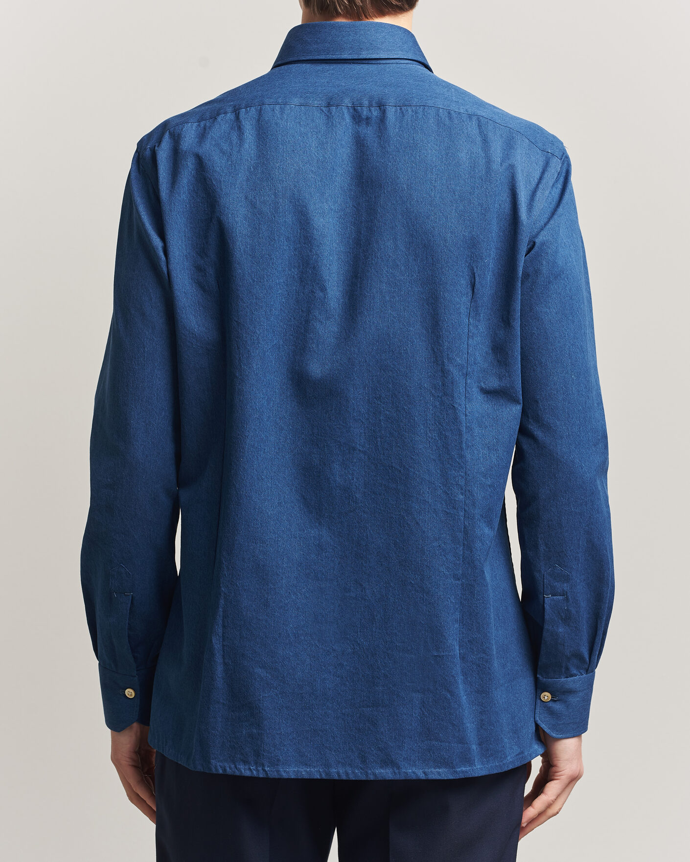 Homme | Chemises | Kiton | Denim Sport Shirt Medium Blue