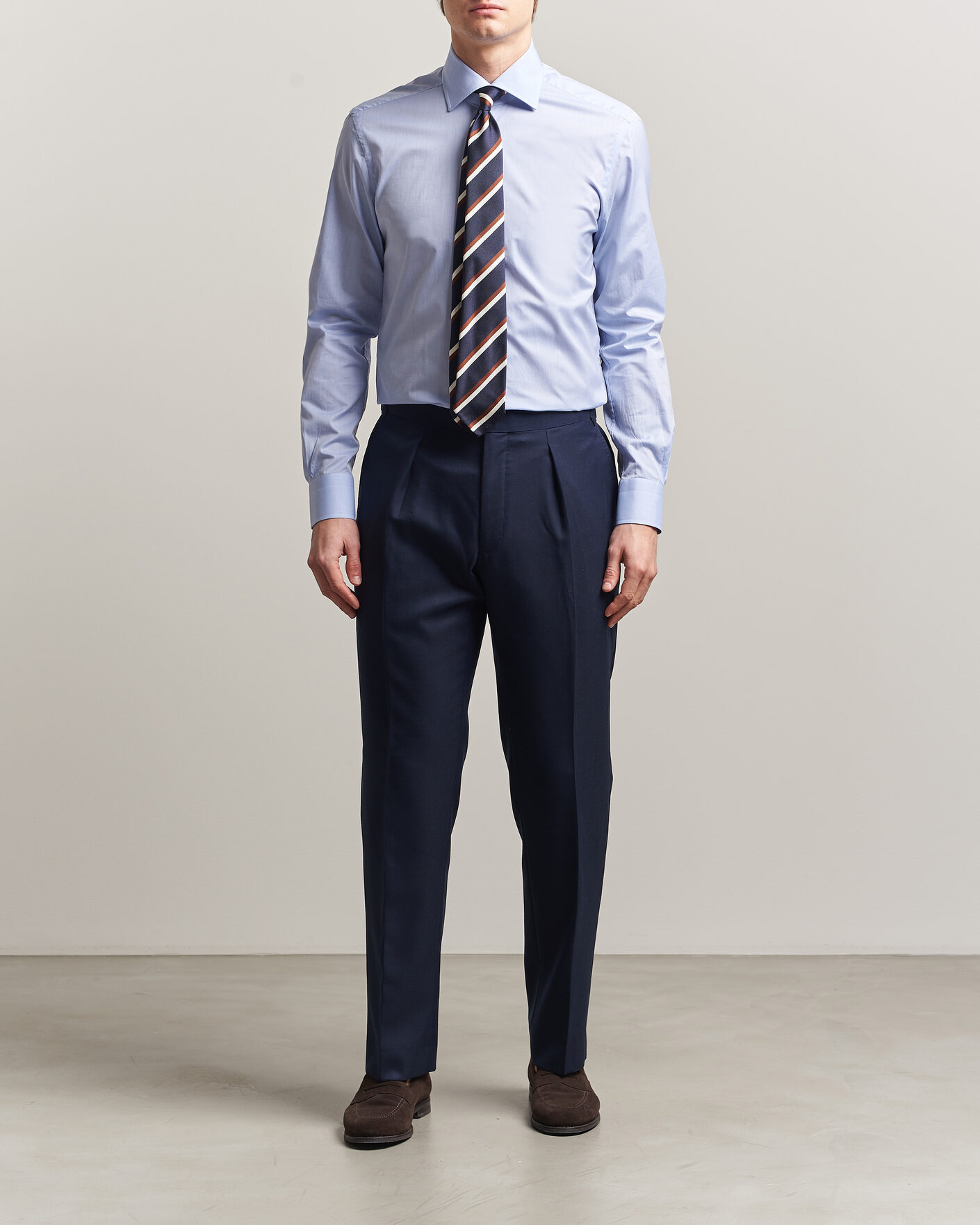 Heren | Overhemden | Kiton | Slim Fit Dress Shirt Light Blue