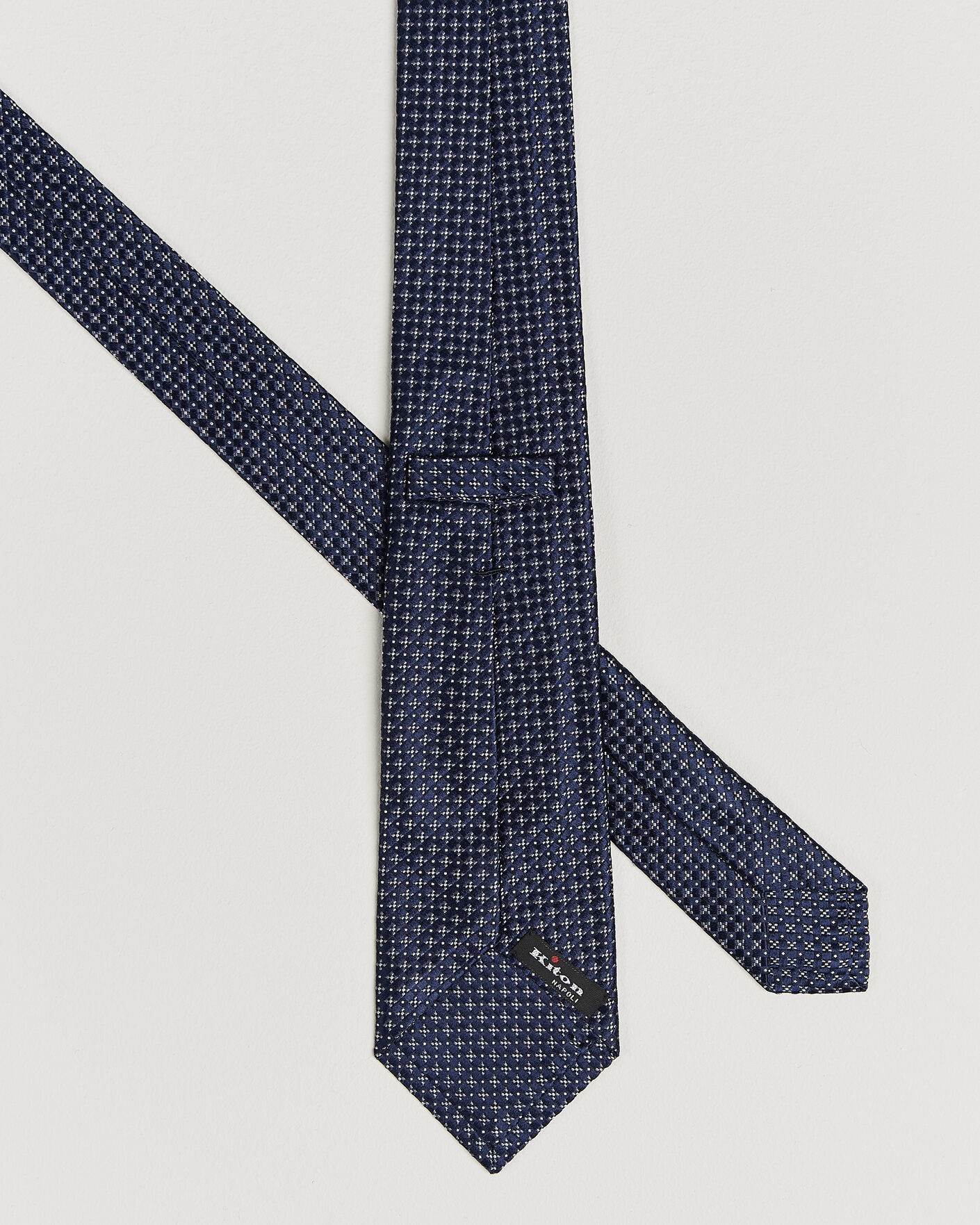 Heren | Kiton Flower Jacquard Silk Tie Navy | Kiton | Flower Jacquard Silk Tie Navy