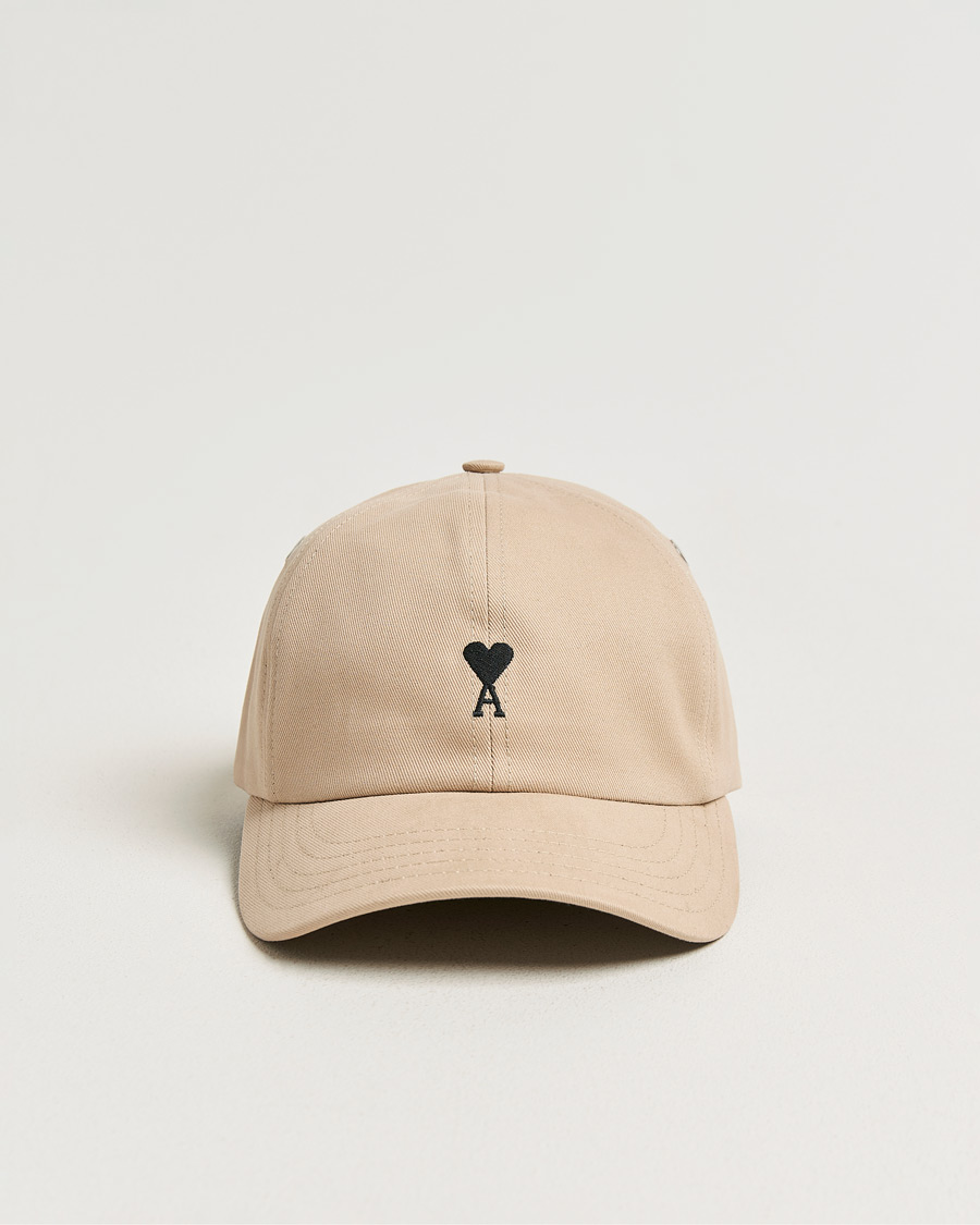 Heren | Hoeden en petten | AMI | Black Heart Logo Cap Beige Taupe