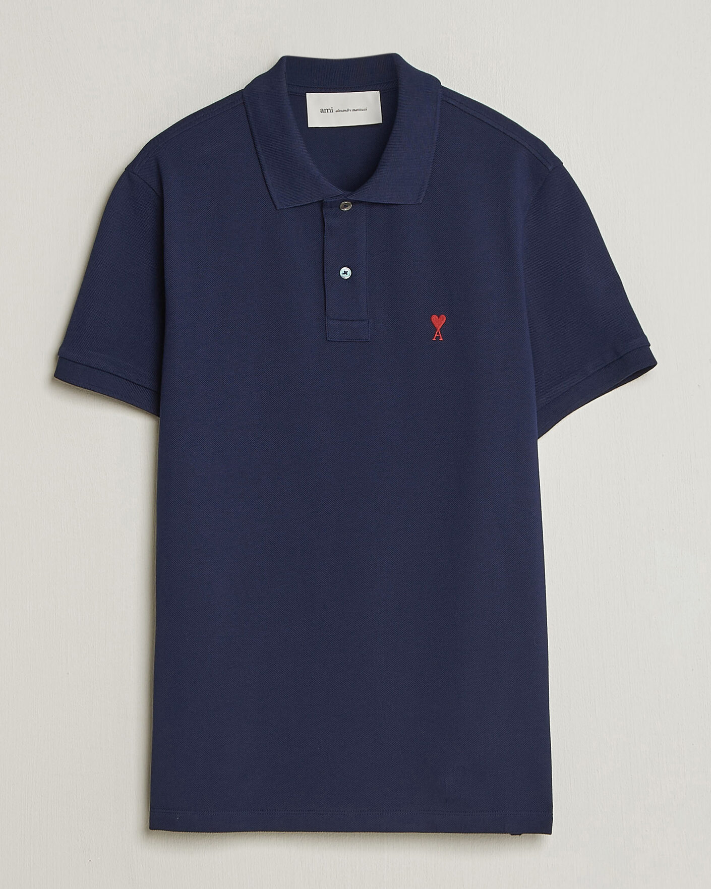 Homme | Polos | AMI | Heart Logo Polo Navy