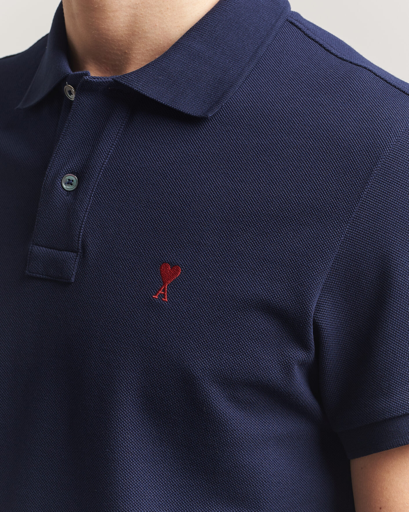 Heren | Polo's | AMI | Heart Logo Polo Navy