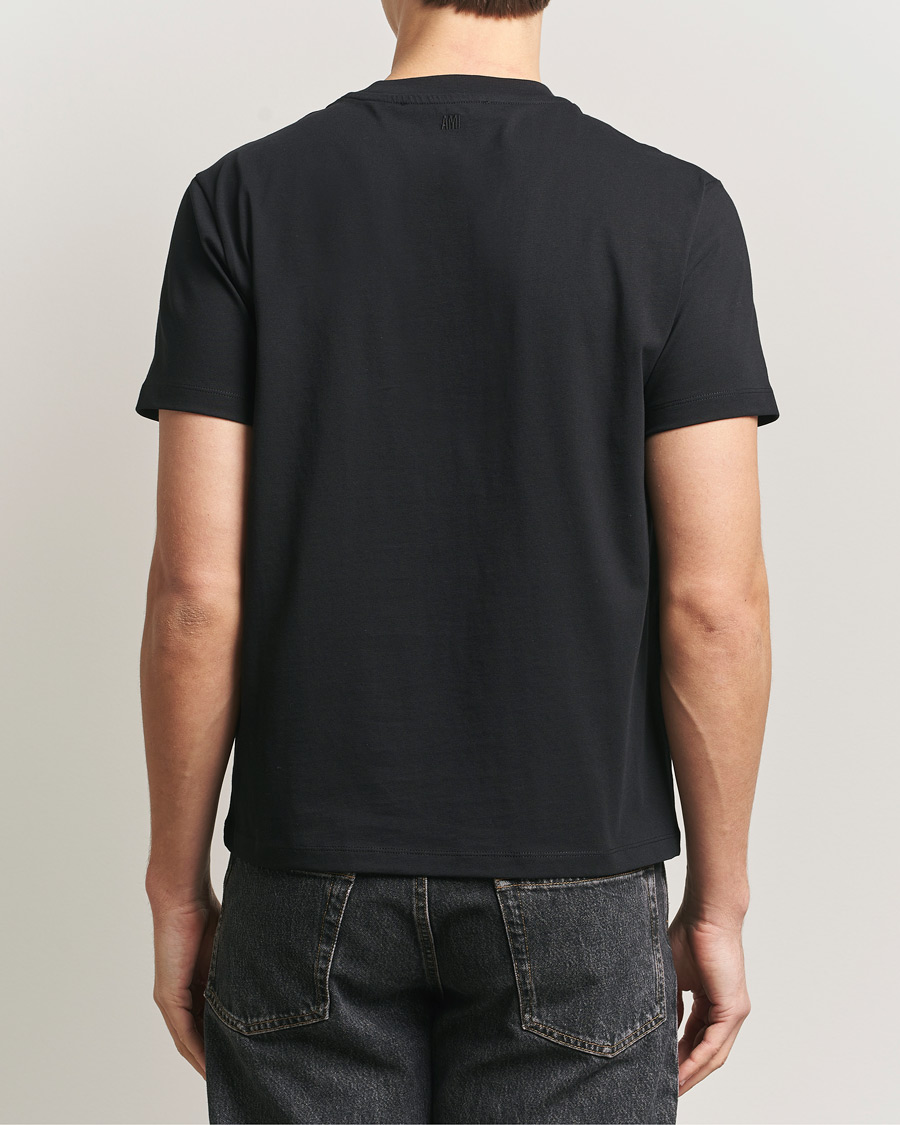 Homme | T-shirts | AMI | Contrast Heart Logo T-Shirt Black