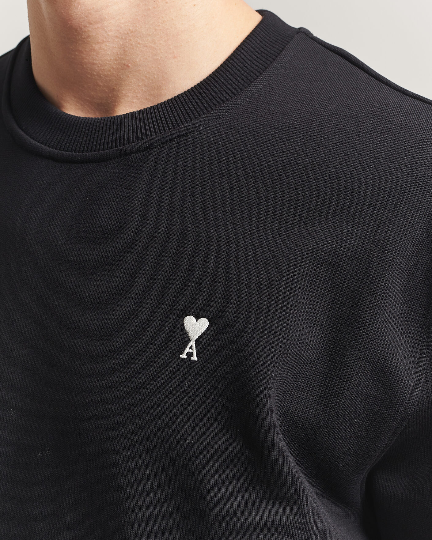 Heren | Truien | AMI | Contrast Heart Logo Sweatshirt Black