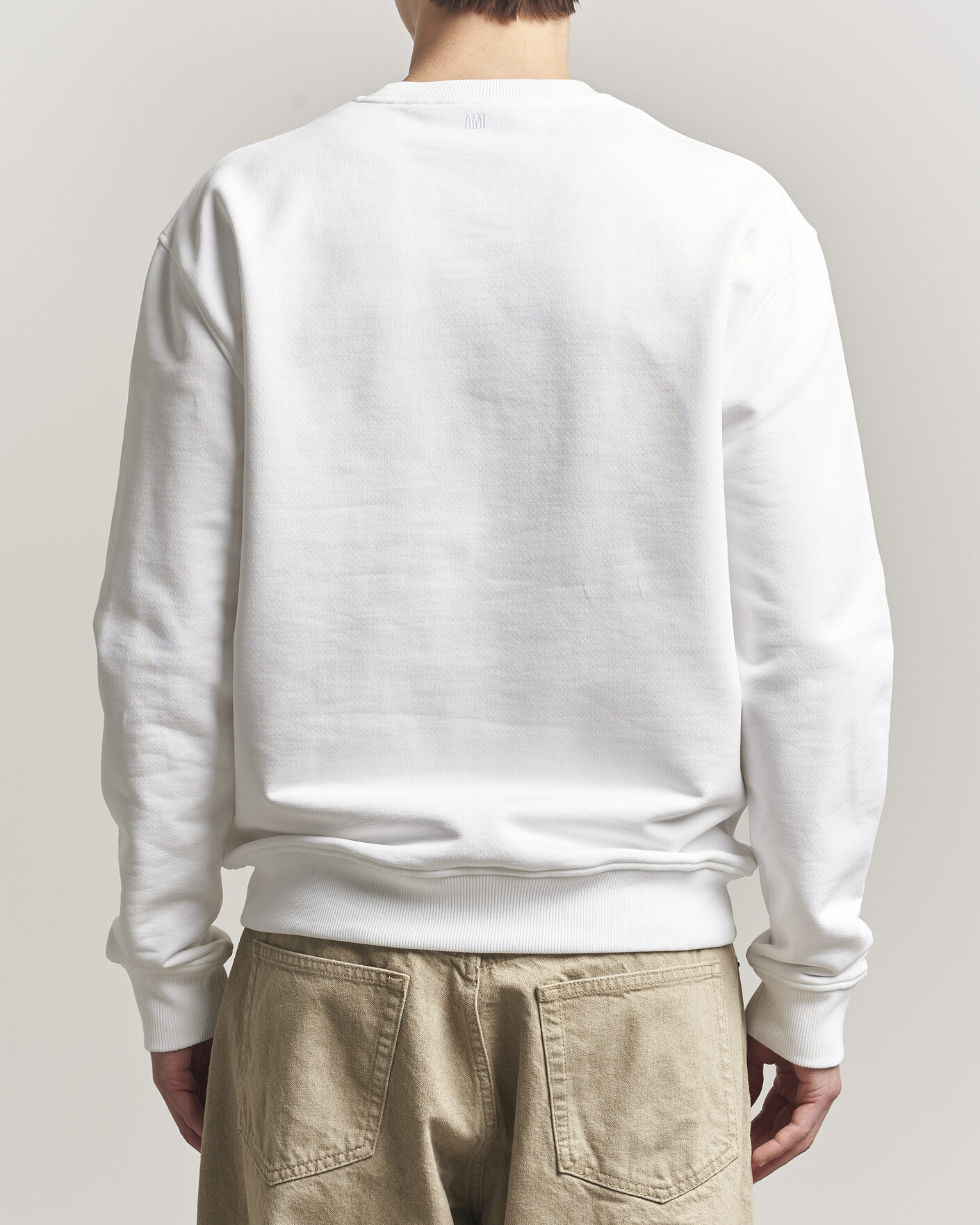 Homme | Pulls Et Tricots | AMI | Contrast Heart Logo Sweatshirt White