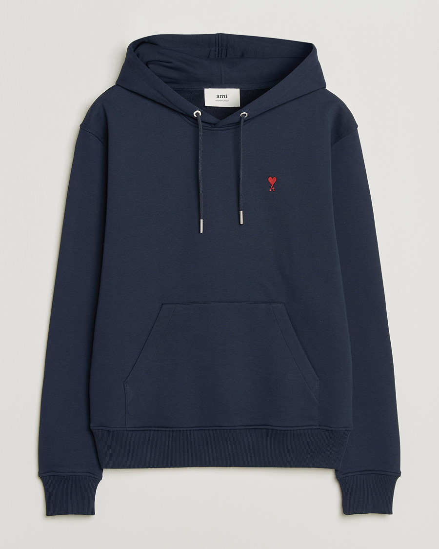 Heren | Truien | AMI | Heart Logo Hoodie Navy