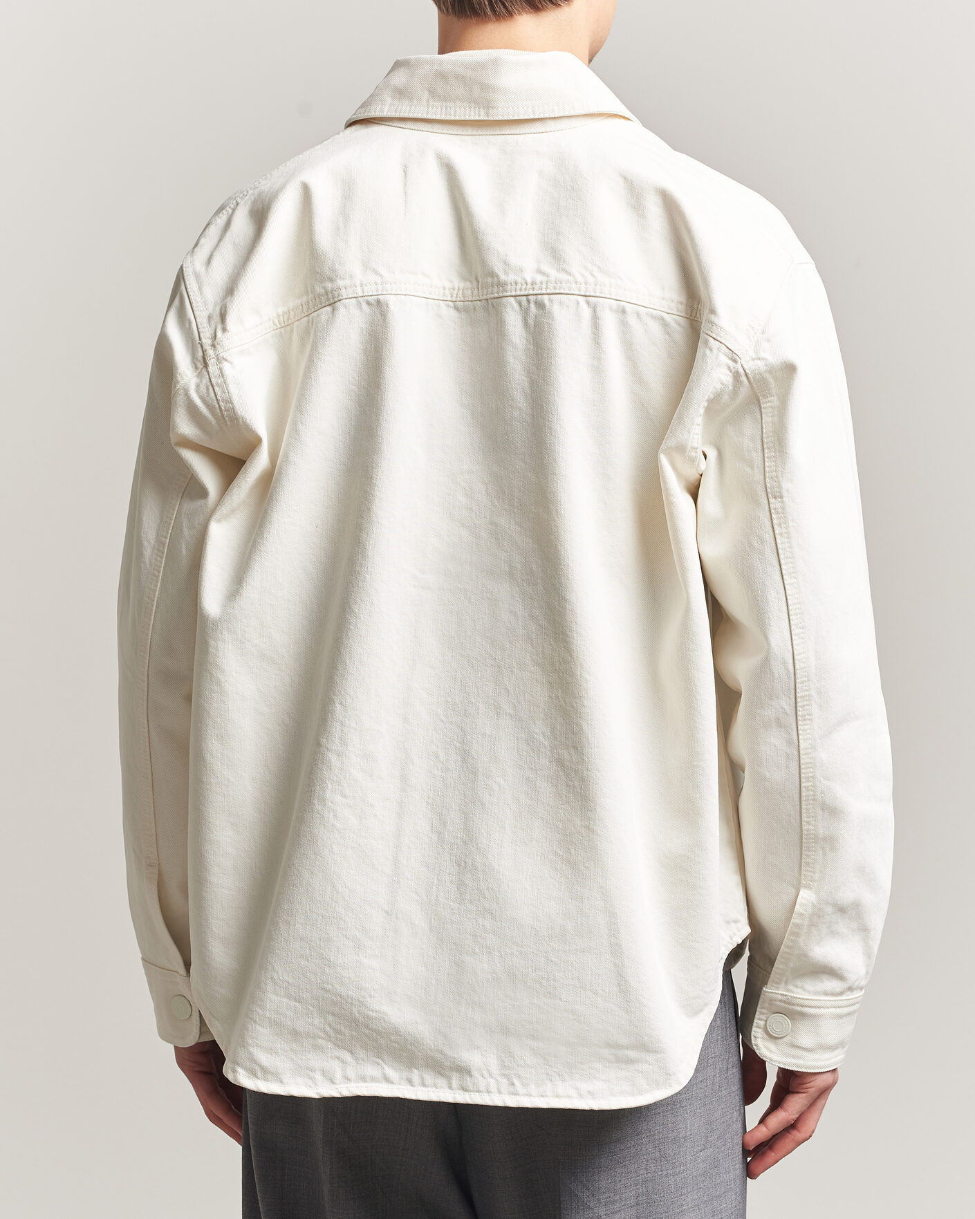 Homme | Chemises | AMI | Cotton Twill Overshirt Creme