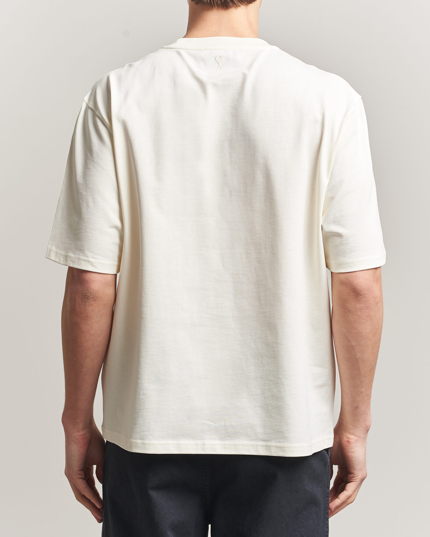 Homme | T-shirts | AMI | Boxy Fit Printed T-Shirt Creme
