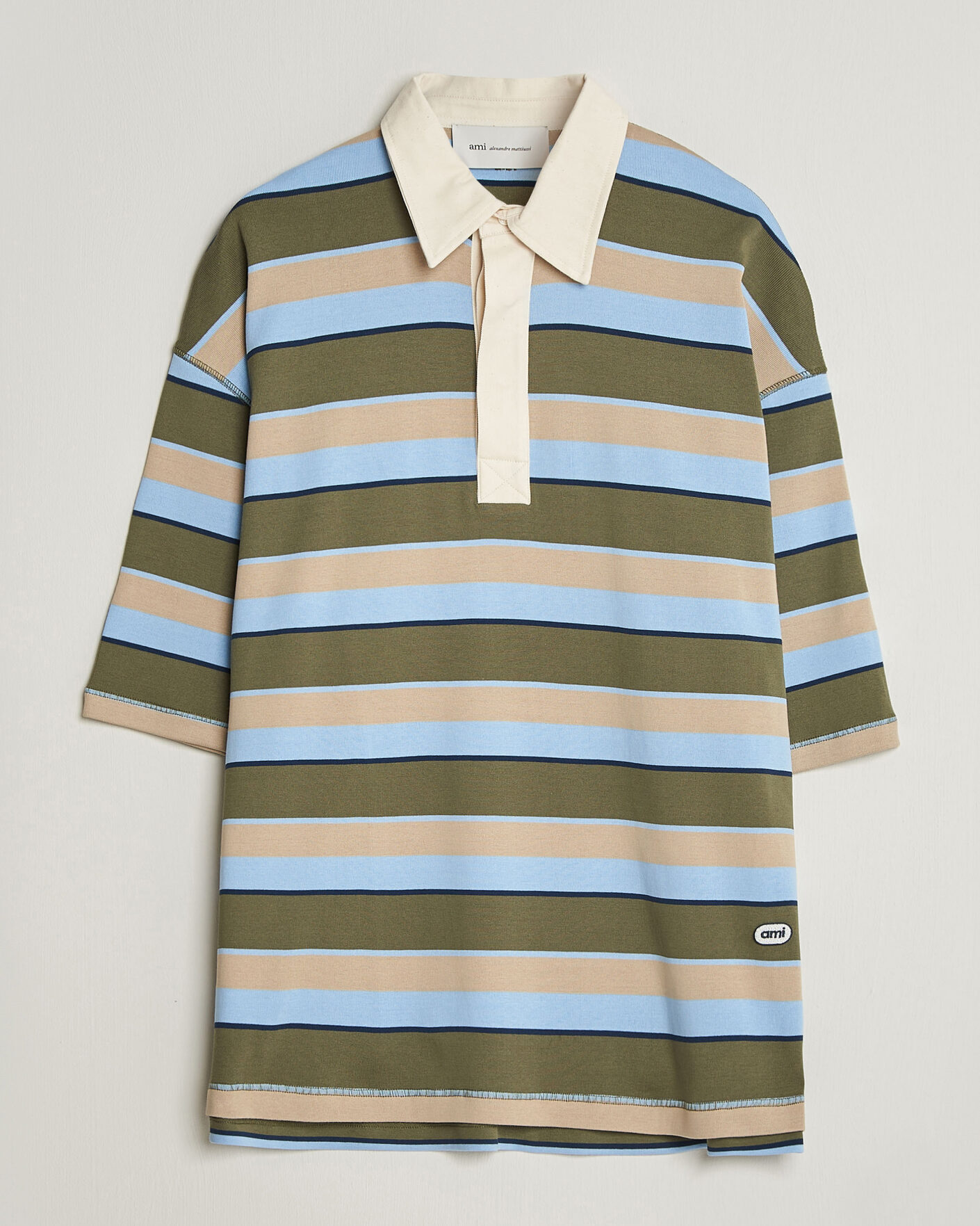 Homme | Polos | AMI | Oversize Fit Striped Polo Multi