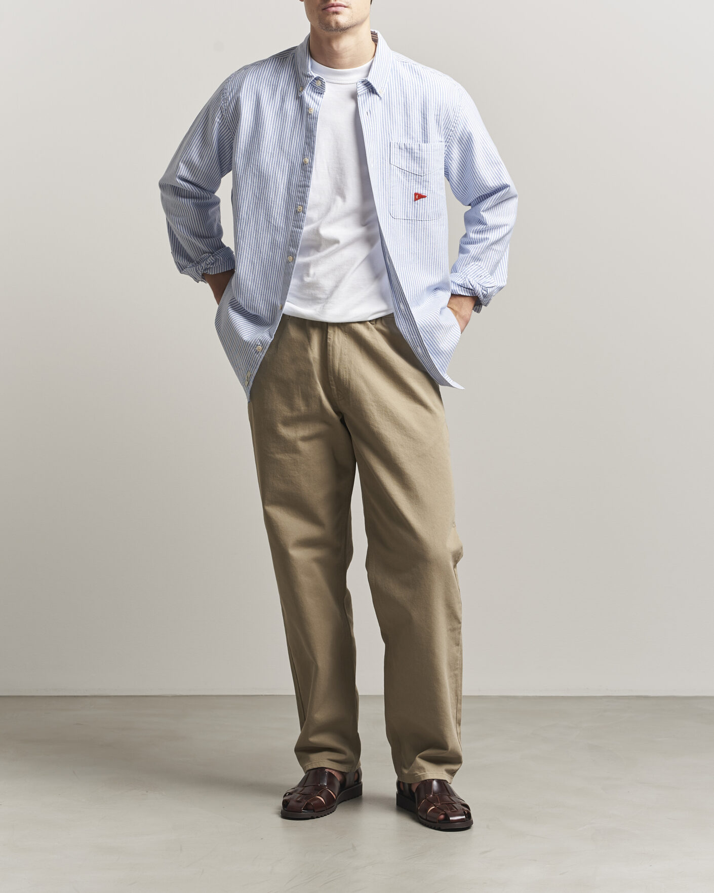 Heren | Broeken | Forét | Clay Twill Pants Khaki