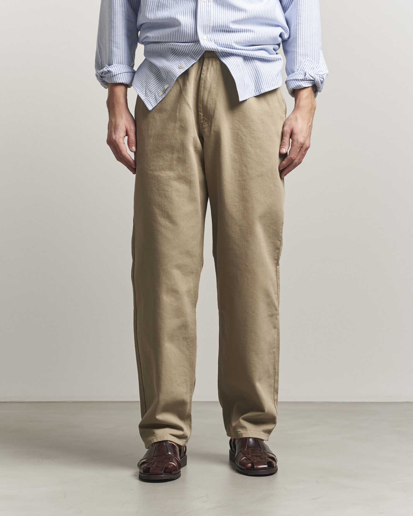 Heren | Broeken | Forét | Clay Twill Pants Khaki
