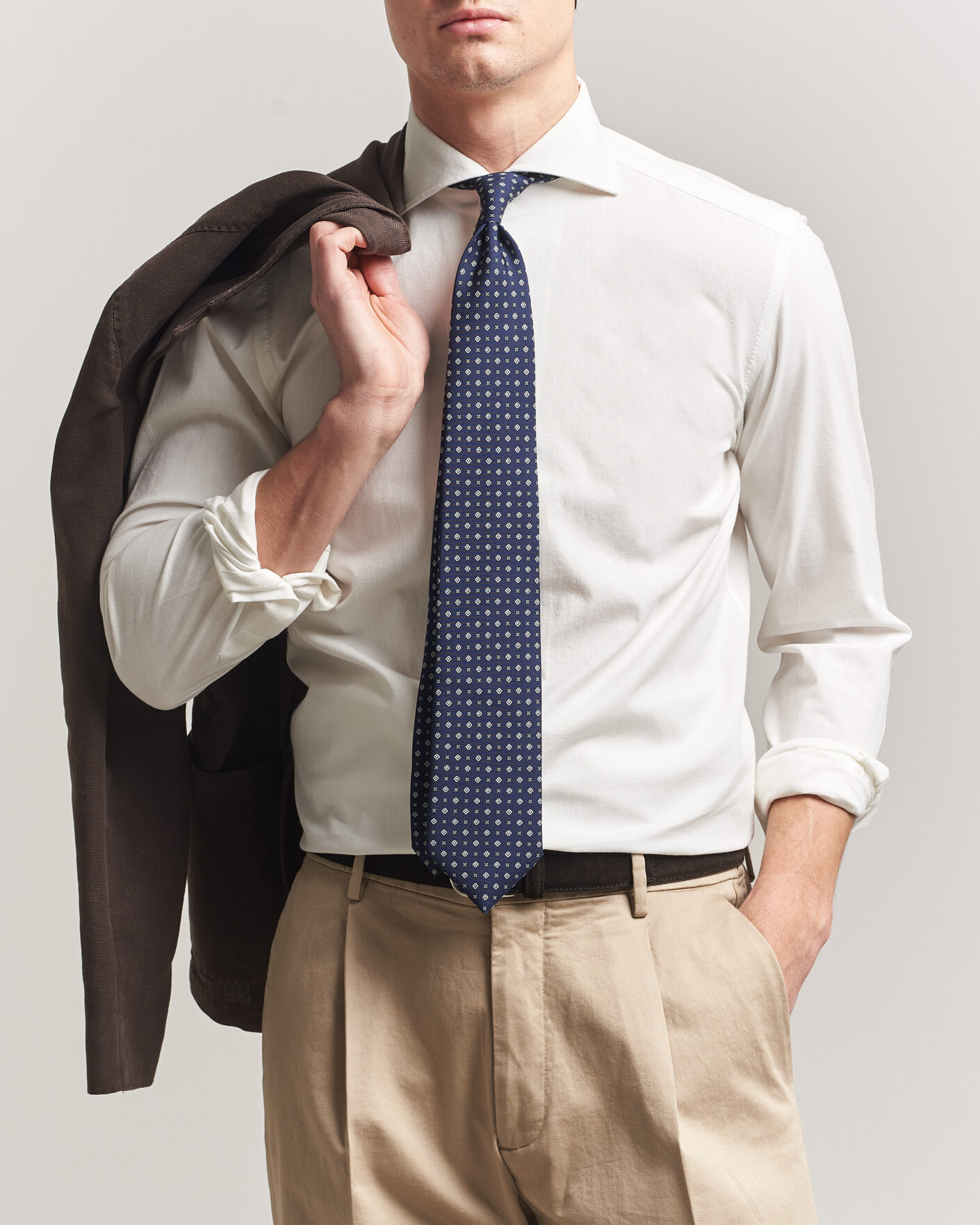 Heren | Overhemden | 100Hands | Washed Japanese Denim Shirt Off White