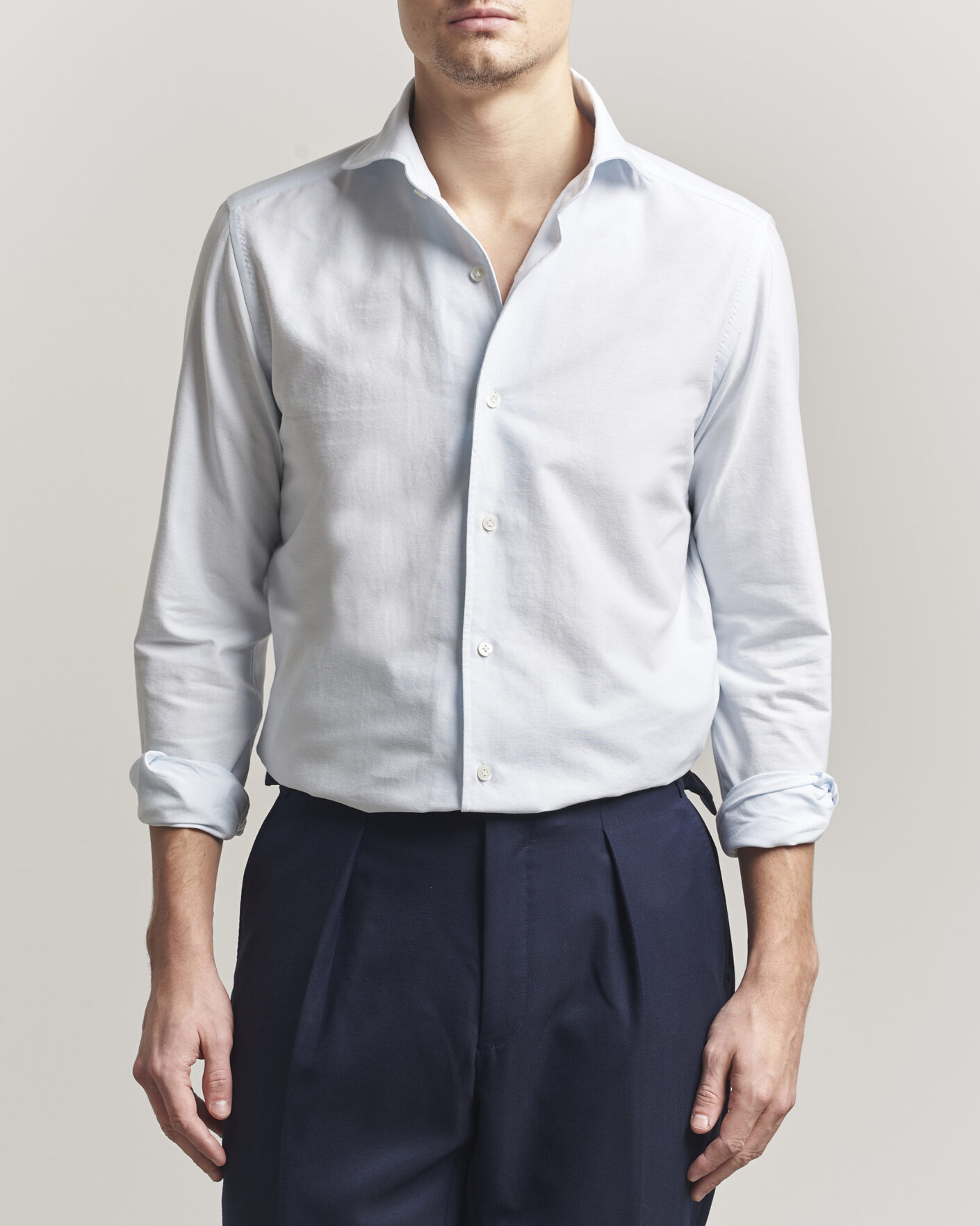 Homme | Chemises | 100Hands | Washed Oxford Shirt Light Blue