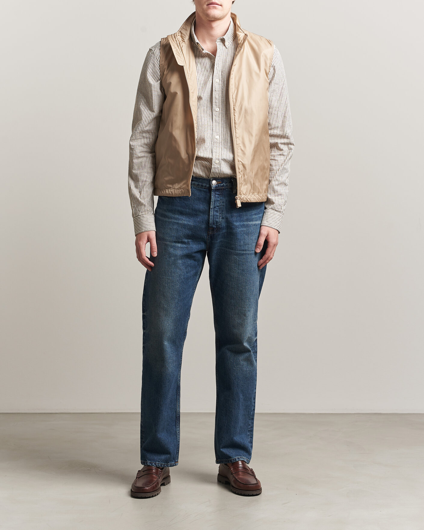 Heren | Gilets | Aspesi | Vernes Nylon Gilet Beige