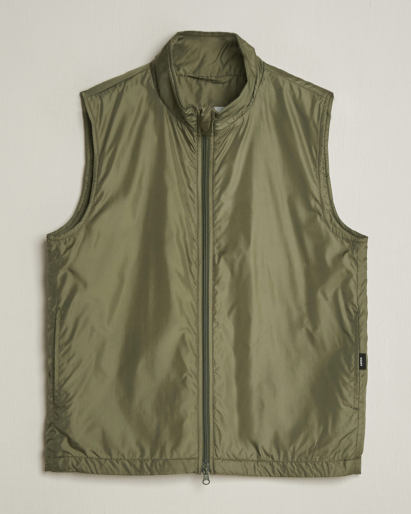 Heren | Gilets | Aspesi | Vernes Nylon Gilet Olive