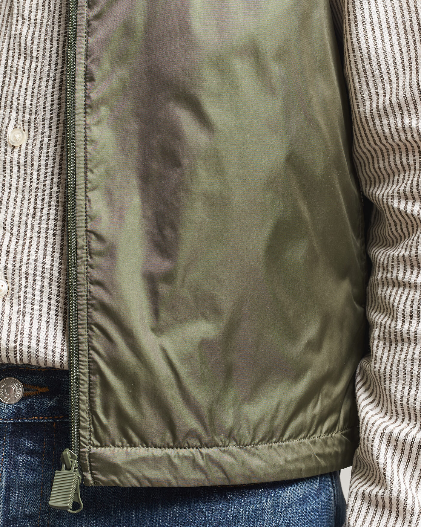 Heren | Gilets | Aspesi | Vernes Nylon Gilet Olive