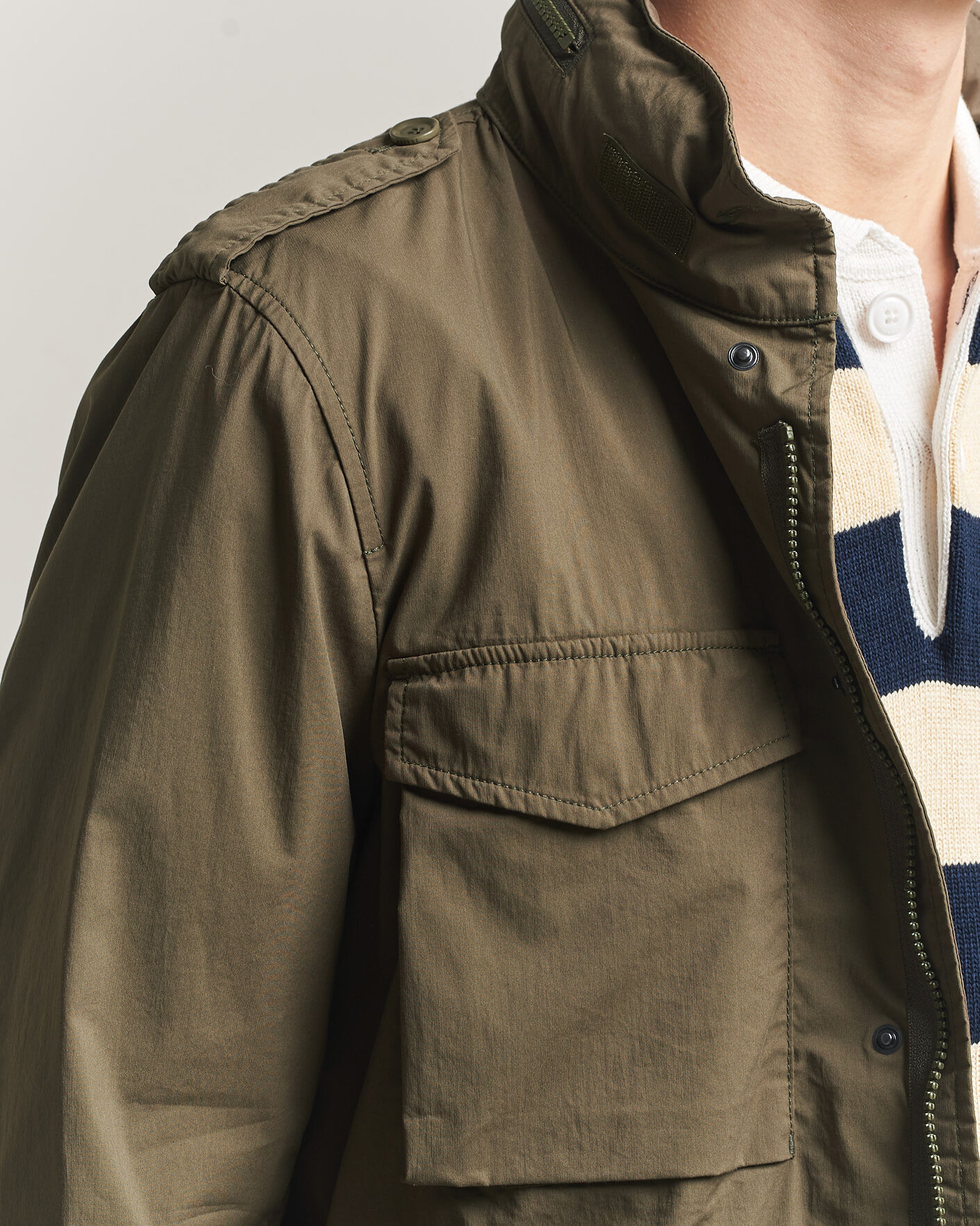 Heren | Jassen | Aspesi | Lightweight Cotton Field Jacket Military