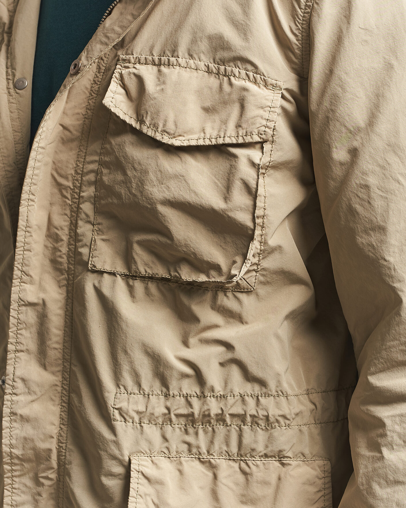 Homme | Manteaux Et Vestes | Aspesi | Garment Dyed Field Jacket Sand