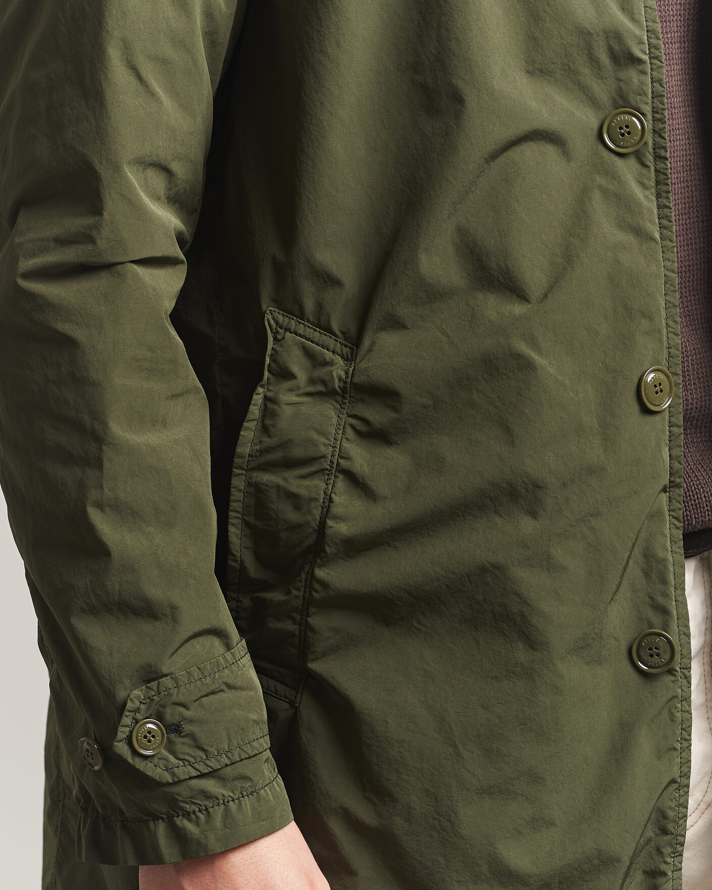Heren | Jassen | Aspesi | Garment Dyed Lemon Coat Military