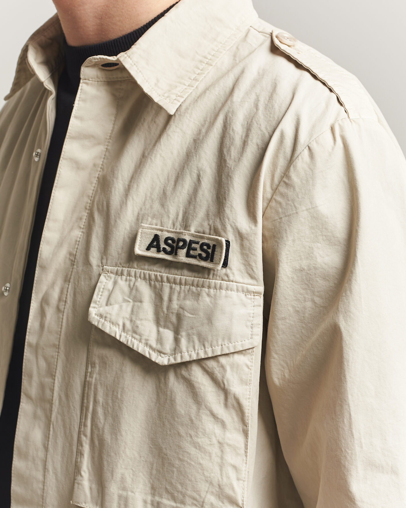 Homme | Manteaux Et Vestes | Aspesi | Cotton Field Shirt Sand